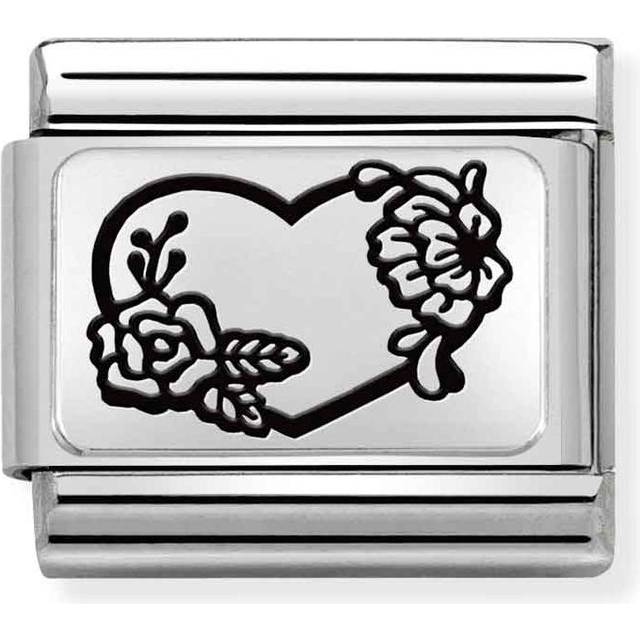 Nomination Composable CLASSIC Heart with Rose Charm 330111/28 - Two Colour
