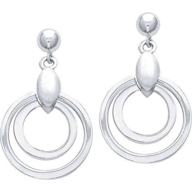 Amor örhängen 925 sterling silver damörhängen, med cubic zirconia synth., med vaxpärla, 2,2 cm, silver, Levereras i presentförpackning, 2017175