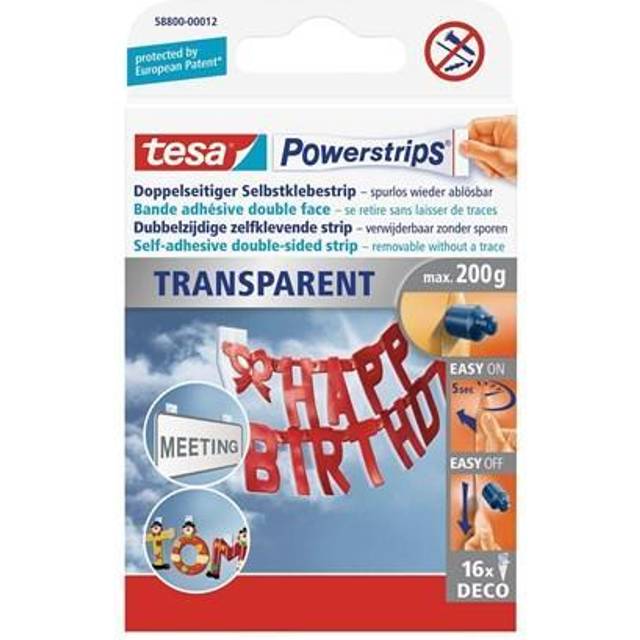 tesa POWERSTRIPS® Tesa® Powerstrips® Deco Transparent