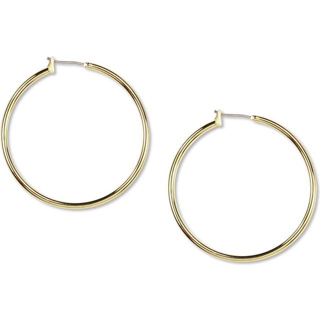 Anne Klein Women's Large Gold-Tone Hoop Earrings size 1.6"
