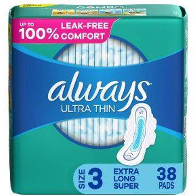 Always Pads ultratunn storlek 3-28 antal extra långa super (2-pack)