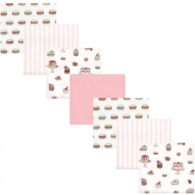 Hudson Baby Unisex Baby Cotton Flannel Receiving Blankets Bundle  Sweet Bakery  One Size