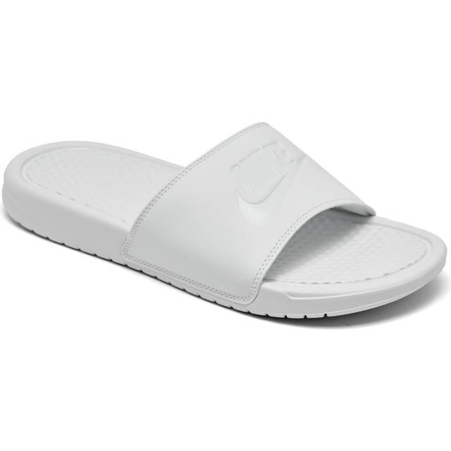 (WMNS) Nike Benassi JDI Slide 'Aluminum' 343881-407 - Blue/White - 10