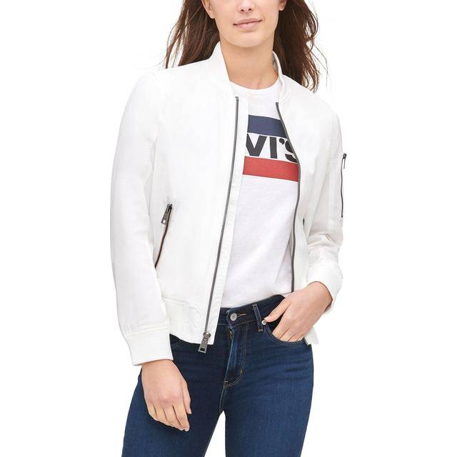 Levi's Melanie Newport Bomberjacka (vanlig och plusstorlek) för kvinnor, Vitt, S