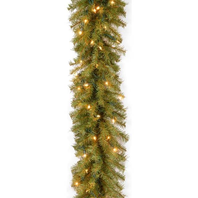 National Tree Company 9Ft Of Norwood Fir Garland With 100 Clear Lights
