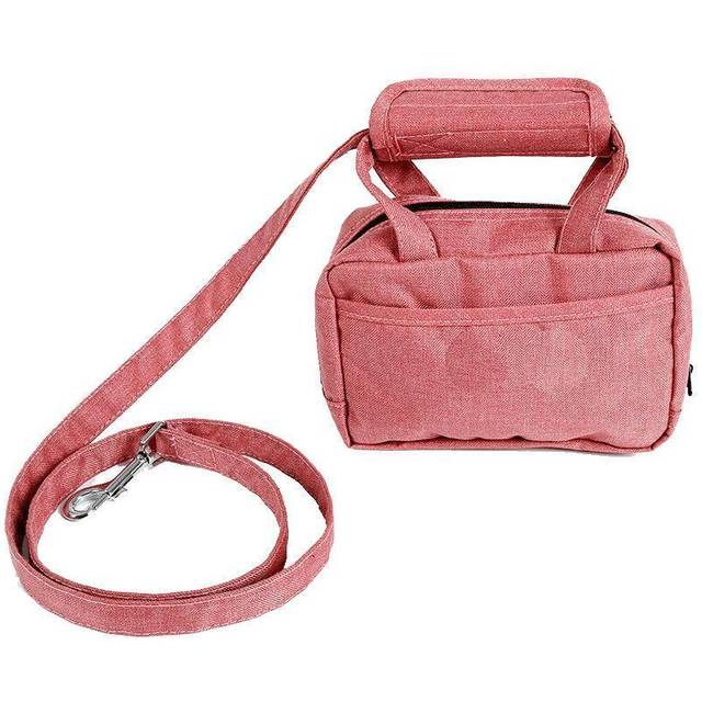 Pet Life Â® 'Posh Walk' Purse Dog Leash, Accessory Holder and Waste Bag Dispenser - One Size - Grey (One Size)