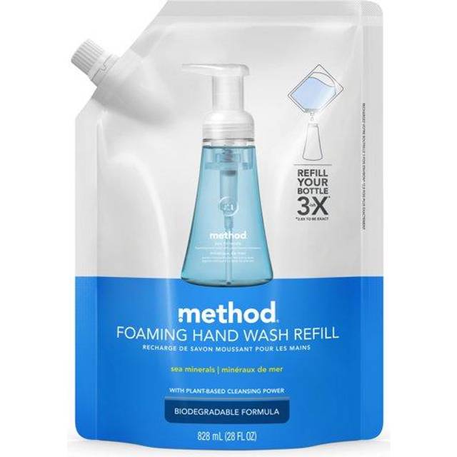Method 00667 Foaming Hand Wash Refill, 28 oz. Pouch, Sea Minerals