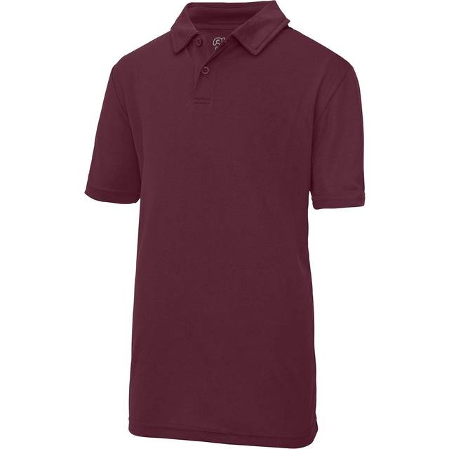 (7-8 Years, Burgundy) Just Cool Kids Unisex Sports Polo Plain Shirt