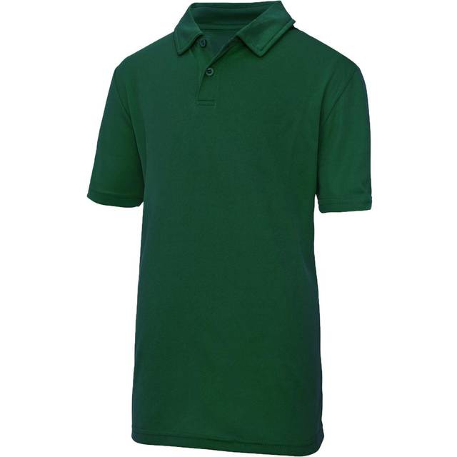 (12-13 Years, Bottle Green) Just Cool Kids Unisex Sports Polo Plain Shirt
