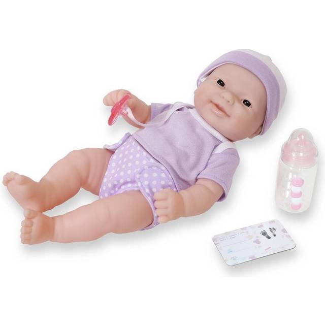 "JC Toys - La Newborn Nursery | 7 Piece Doll Gift Set | 12"""" Life-Like Asian Doll with Accessories | Purple | Ages 2+ (18346)"