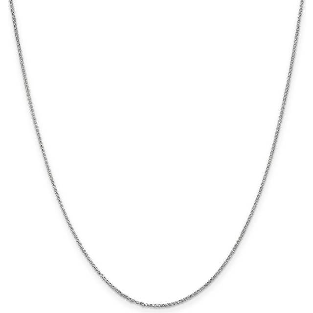 Quality Gold PEN322-16 1.15 mm x 16 in. 14K White Gold Rolo Pendant Chain