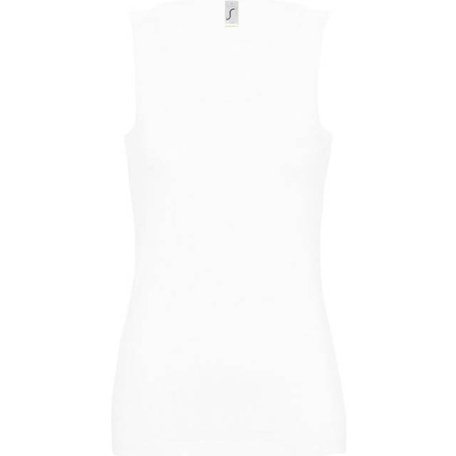 SOLS Womens/Ladies Jane Sleeveless Tank / Vest Top (White) Cotton - Size Small