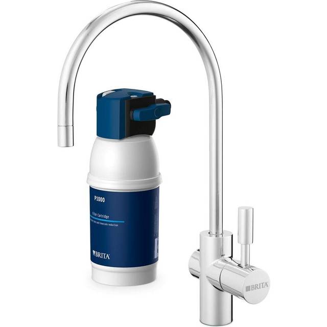 BRITA Armatur med Integrerat Vattenfilter Mypure P1, Vattenkran med Filter för Att Minska Kalk, Klor och Smakstörande Ämnen