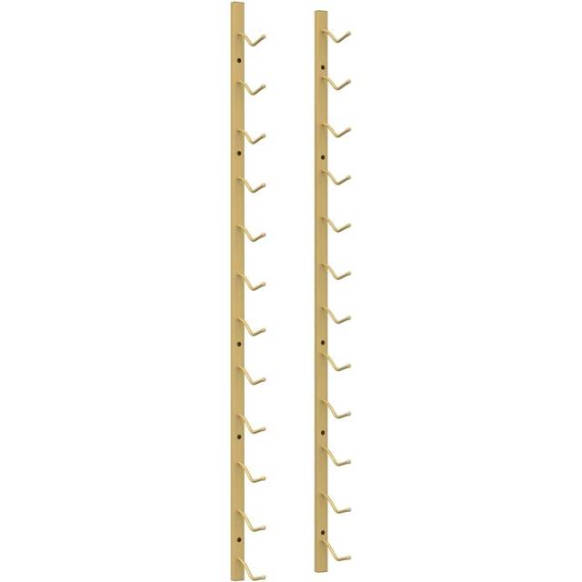 Vidaxl Wall Mounted Wine Rack For 12 Bottles Gold Iron, Gold