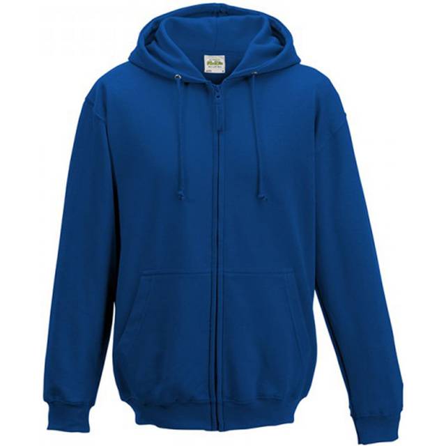 (2XL, Royal Blue) Awdis Plain Mens Hooded Full Zip Hoodie / Zoodie