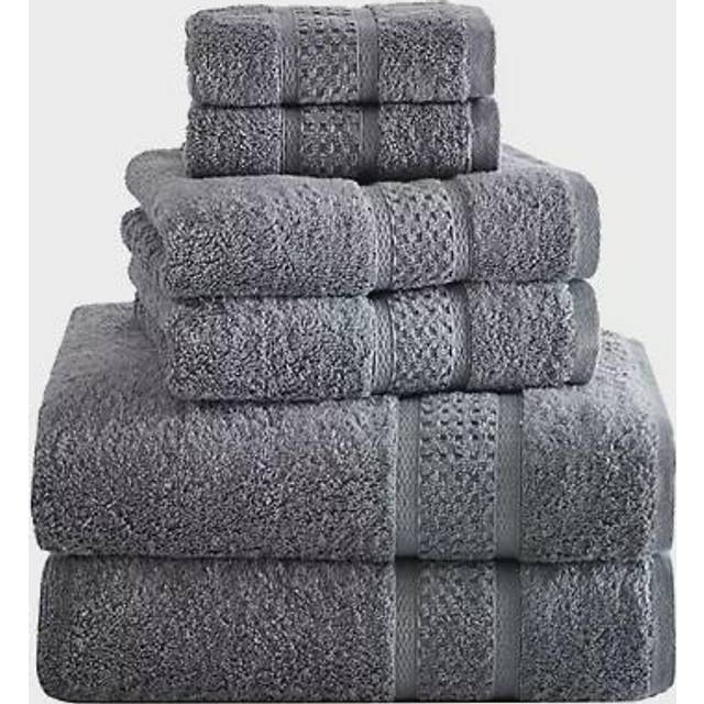 Oceane Grey 6-Piece Antibacterial Towel Set