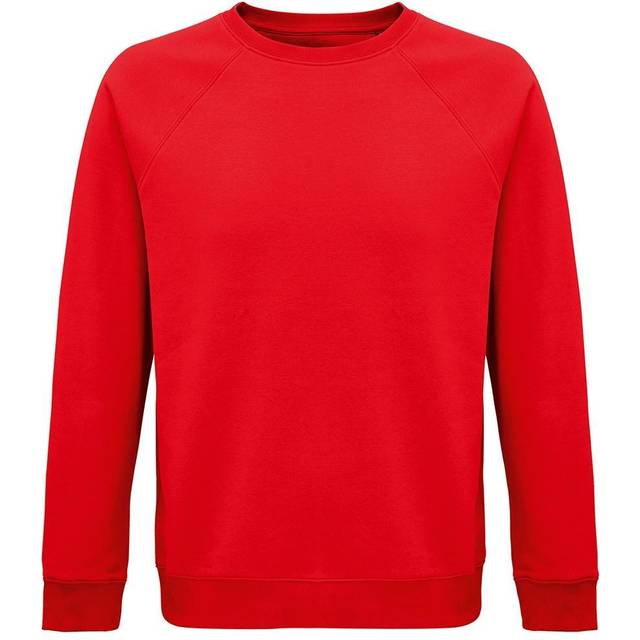 (2XS, Red) SOLS Unisex Adult Space Organic Raglan Sweatshirt