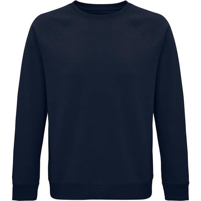 (M, French Navy) SOLS Unisex Adult Space Organic Raglan Sweatshirt