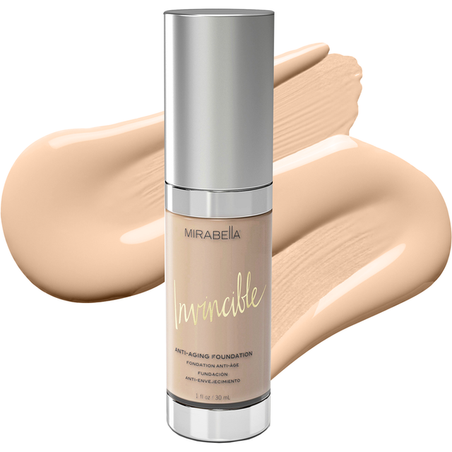 Mirabella Beauty Invincible Anti-Aging Full Coverage HD Liquid Foundation, Fair (II) - Airbrush Effect Photo Finish Foundation