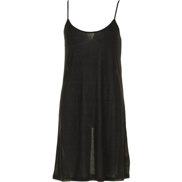 Lady Avenue Chemise Slip Dress - Black