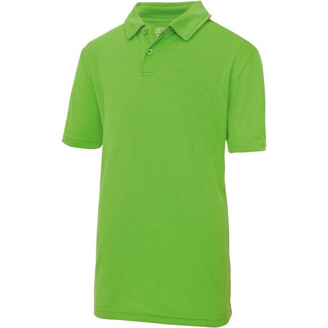 (9-11 Years, Lime) Just Cool Kids Unisex Sports Polo Plain Shirt (Pack of 2)