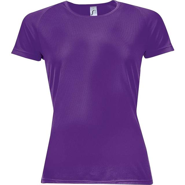 (XL, Dark Purple) SOLS Womens/Ladies Sporty Short Sleeve T-Shirt