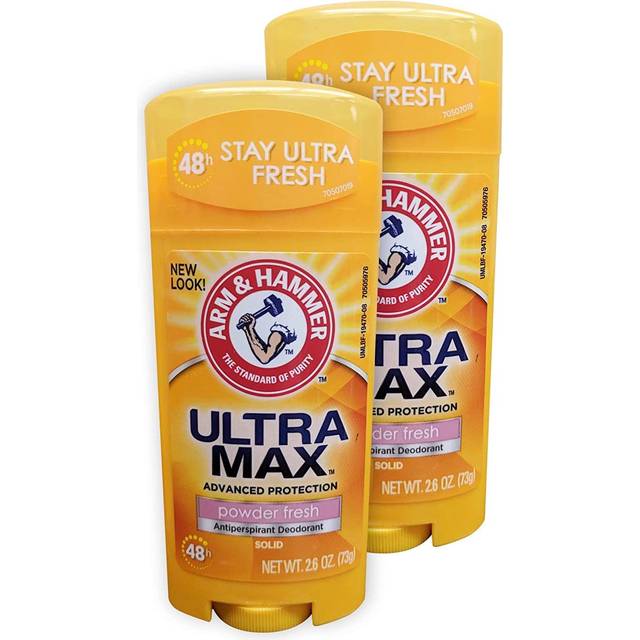 Arm & Hammer, UltraMax, antiperspirant solid deodorant, men's, fresh, twin pack, 73g (2.6 oz) each