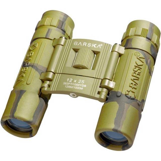 Barska Optics AB10209 12x25 Lucid View  Black  Compact  Blue Lens