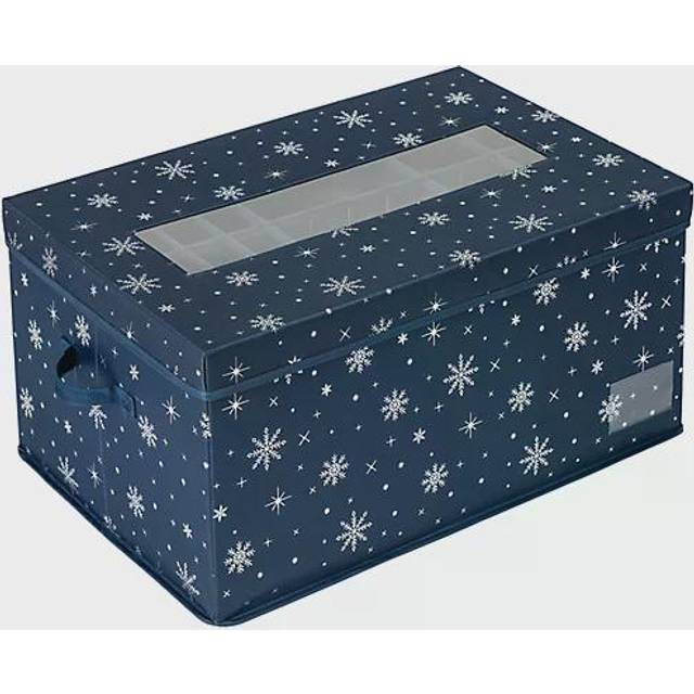 HoneyCanDo Deluxe 72pc Ornament Cube SFT09555 Navy Blue