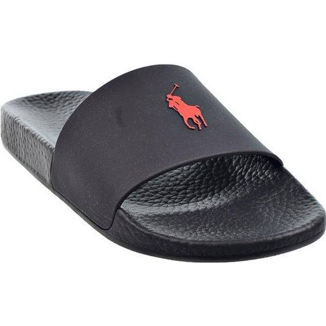 Polo Ralph Lauren Polo glidsandaler för män, Svart, rött, 42.5 EU