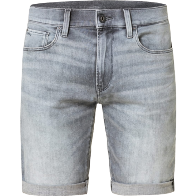 G-STAR RAW herr Shorts 3301 Slim Denim Shorts, Grau (Solblekt glaciärgrå), 29W