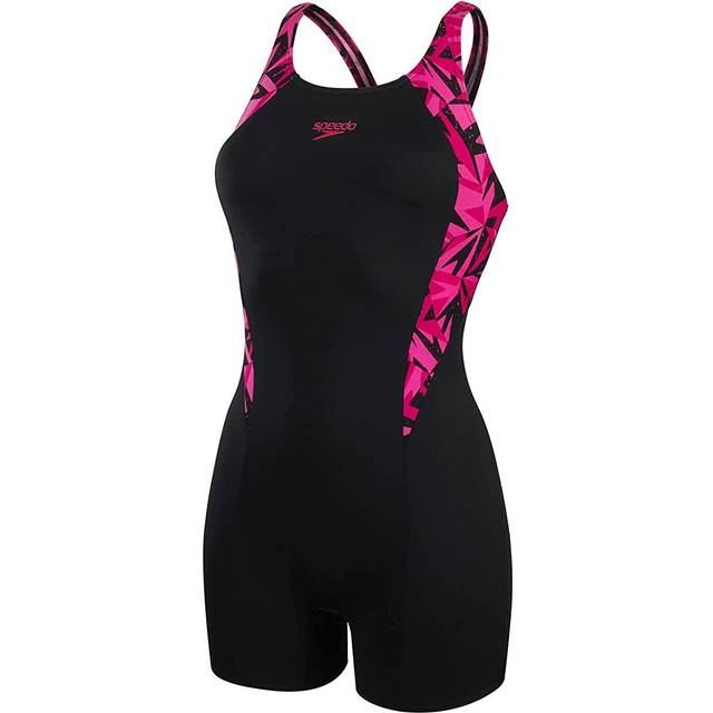 Speedo women's hyperboom splice legsuit swimming costume swimsuit pink