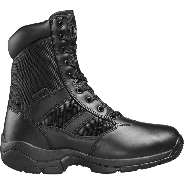 Men's Panther Side Zip Industrial Work Boots, Black - 12