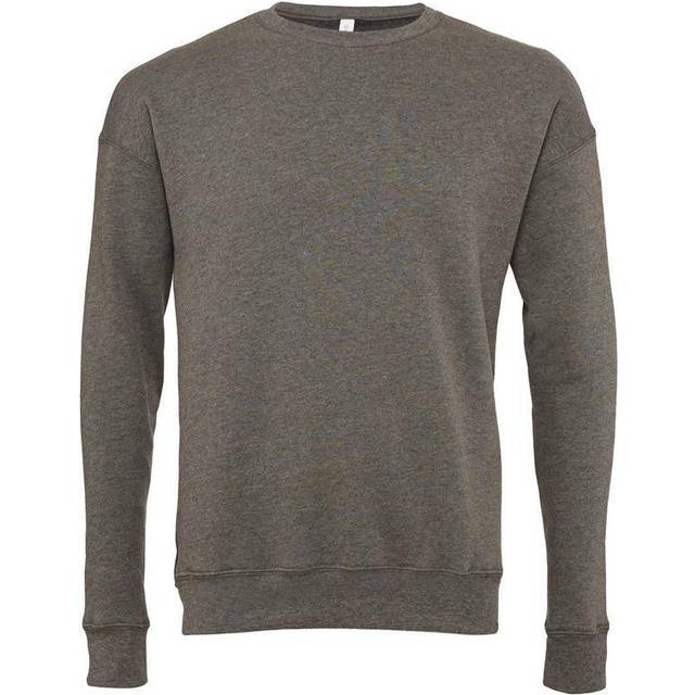 (M, Grey Heather) Bella + Canvas Unisex Adult Fleece Drop Shoulder Sweatshirt