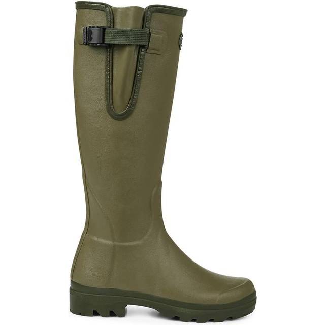 Le Chameau Men's Vierzon Jersey Lined Wellies Rain Boots Green Vert - UK 10.5