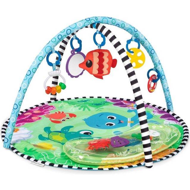 Baby Einstein Sea Floor Explorers 2-in-1 Water Mat  Portable Tummy Time  Activity Play Gym  Sensory Toys  Ages Newborn and Up