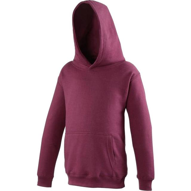(12-13 Years, Burgundy) Awdis Kids Unisex Hooded Sweatshirt / Hoodie / Schoolwear