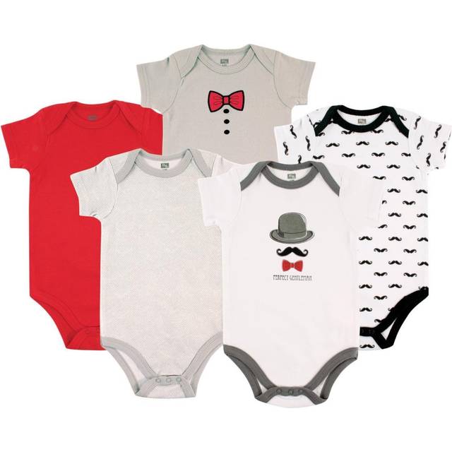 Hudson Baby Unisex Baby Cotton Bodysuits  Gentlemen  0-3 Months