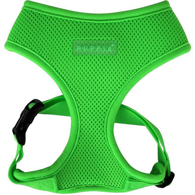 Puppia Soft Harness A - XS Over-The-Head Soft Mesh Harness Neon Pink