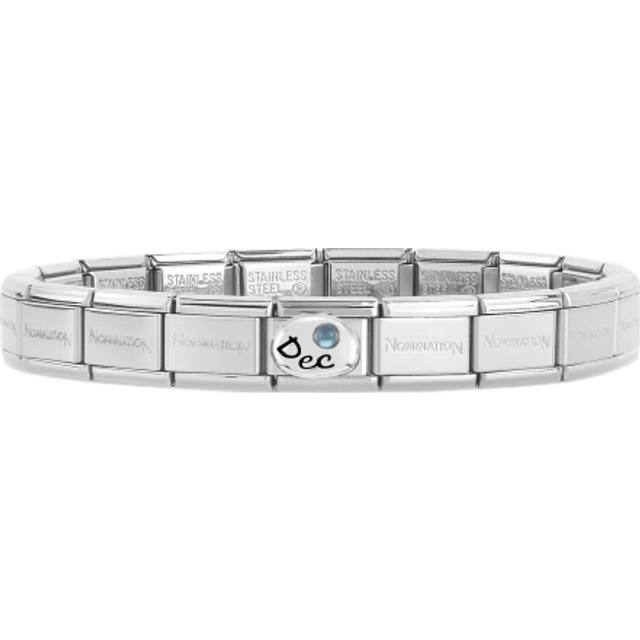 Nomination Classic Silver December Light Blue Topaz Birthday &amp; Bir