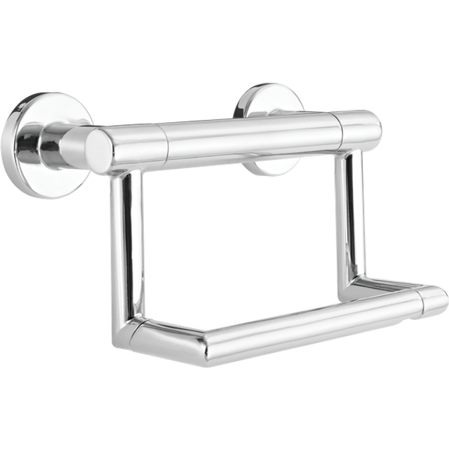 DELTA FAUCET 41550 Contemporary Pivoting Tissue Holder / Assist Bar, Polished Chrome