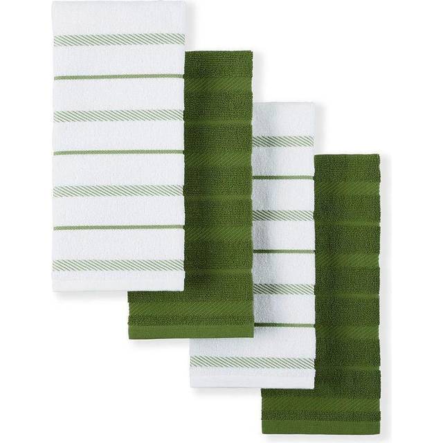 "KitchenAid Albany Kitchen Towel 4-Pack Set  Matcha Green/White  16""""""""x26"""""""""