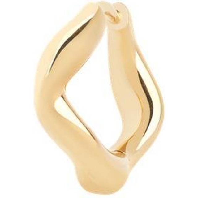 Maria Black Womens Silver Anil 10 18ct Yellow-gold Plated Sterling-silver Huggie 1 Size - SILVER