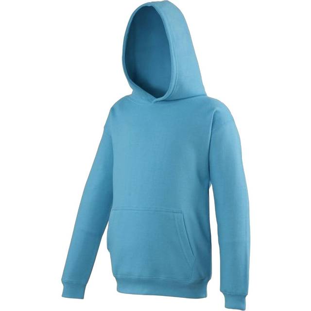 (5-6 Years, Hawaiian Blue) Awdis Kids Unisex Hooded Sweatshirt / Hoodie / Schoolwear