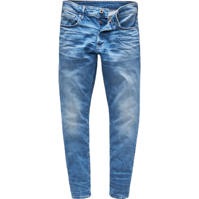 G-STAR RAW unisex - vuxen Byxor Jeans 3301 Regular avsmalnande jeans, Blå (bärs i Azure B631-a795), 28W / 32L