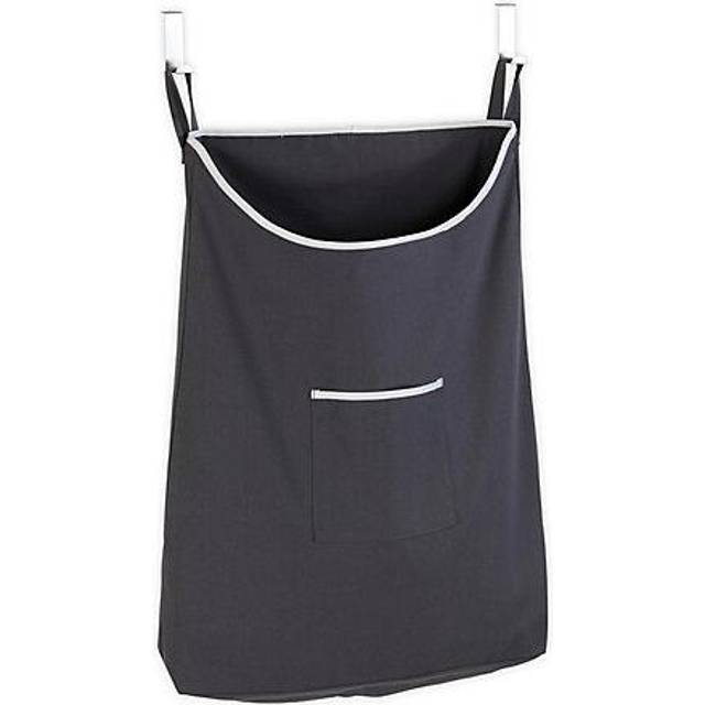 WENKO Laundry Hamper Bag Hanging  Over The Door Basket with Hooks  for Bathroom  Closet  Space Saving Storage  Wall mounted 3.94 x 20.47 x 3