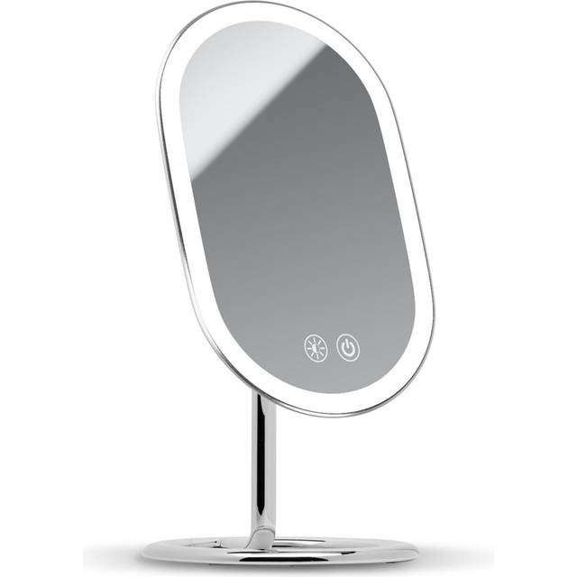 Fancii LED Makeup Mirror with 3 Dimmable Light Settings, Cordless & Rechargeable - Illuminated Tabletop Vanity Mirror, Dual Magnification - Vera (Ch