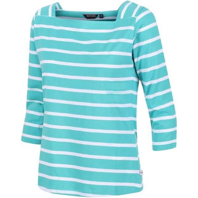 Regatta Women's Polexia Cotton 3/4 Top - Blue/Green - Size: 12