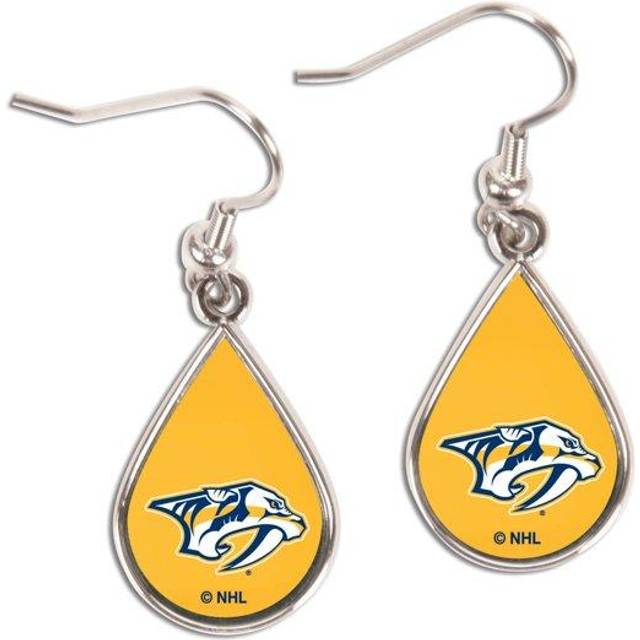WinCraft Nashville Predators Tear Drop Dangle Earrings