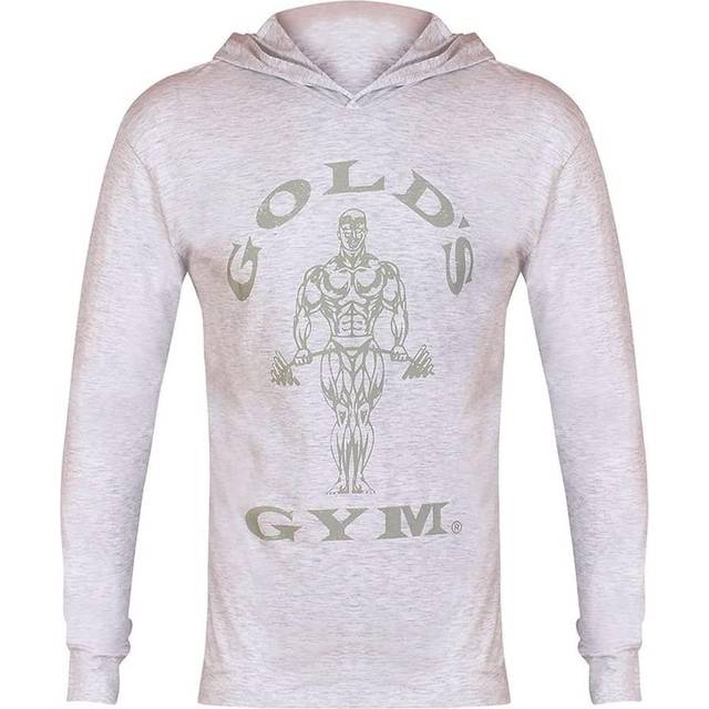 Gold's Gym Long Sleeve Hooded Top Vintage White Marl, XXL